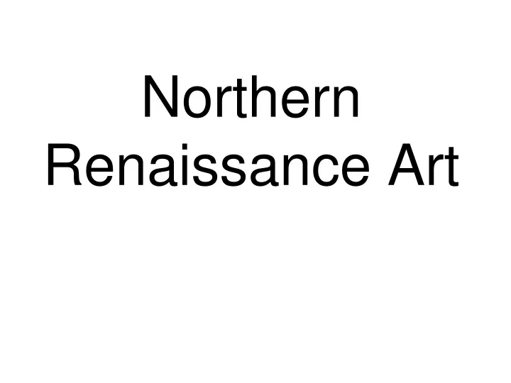 northern renaissance art