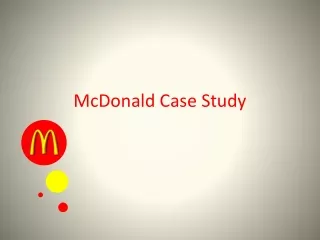 McDonald Case Study