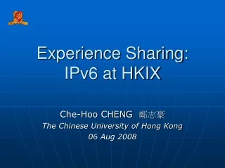 Experience Sharing: IPv6 at HKIX