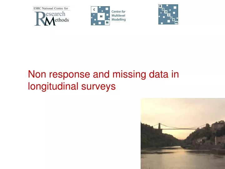 non response and missing data in longitudinal surveys