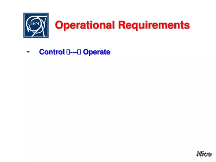 operational requirements