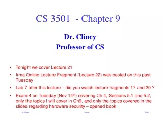 CS 3501  - Chapter 9