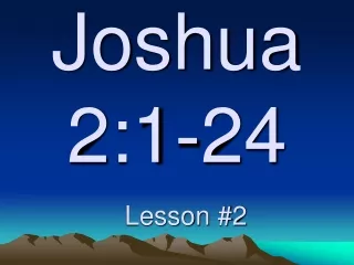 Joshua 2:1-24