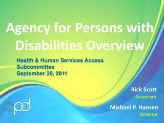 Agency for Persons with Disabilities Overview