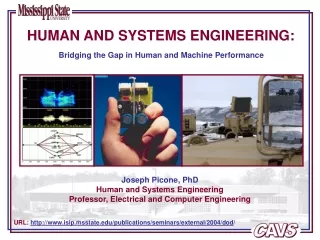 HUMAN AND SYSTEMS ENGINEERING: