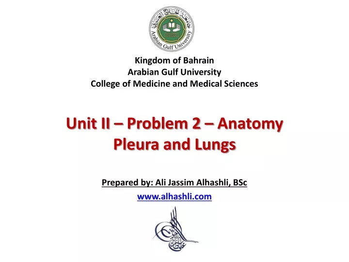 kingdom of bahrain arabian gulf university college of medicine and medical sciences