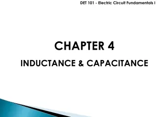 DET 101 - Electric Circuit Fundamentals I