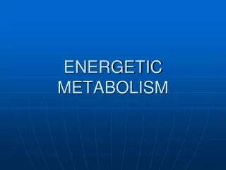 ENERGETIC METABOLISM