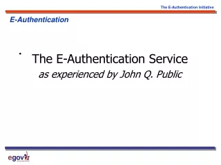 E-Authentication