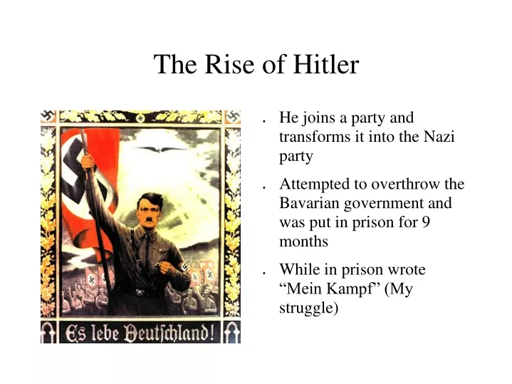 the rise of hitler