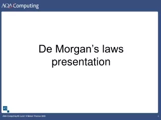 De Morgan’s laws presentation