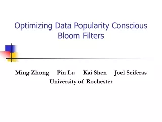 Optimizing Data Popularity Conscious Bloom Filters