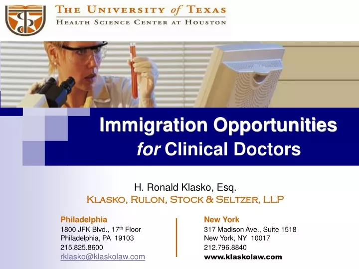 immigration opportunities for clinical doctors