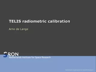 TELIS radiometric calibration