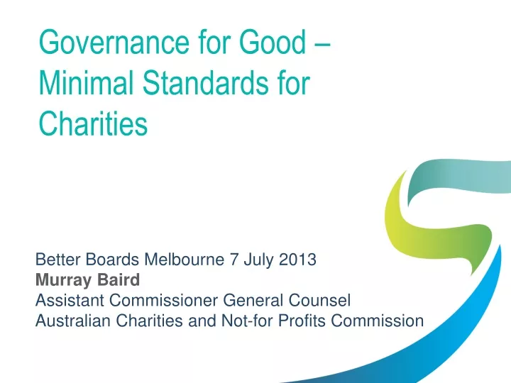 governance for good minimal standards