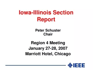 Iowa-Illinois Section Report
