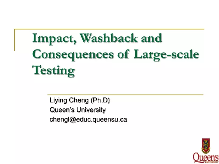 impact washback and consequences of large scale testing