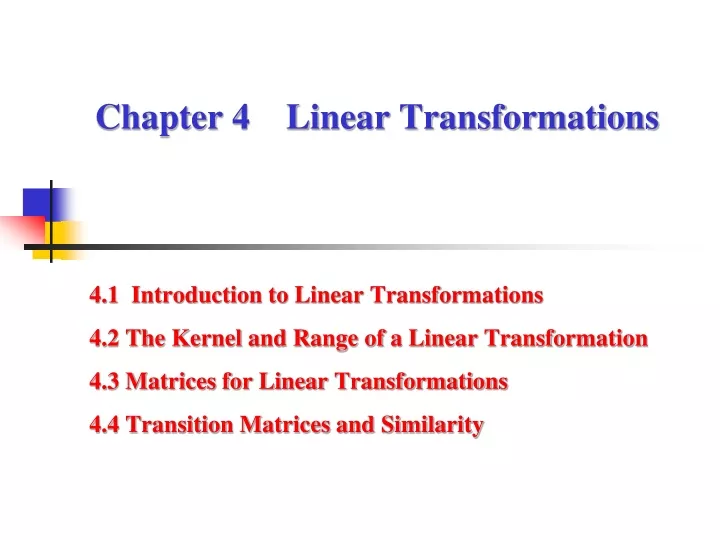 chapter 4 linear transformations