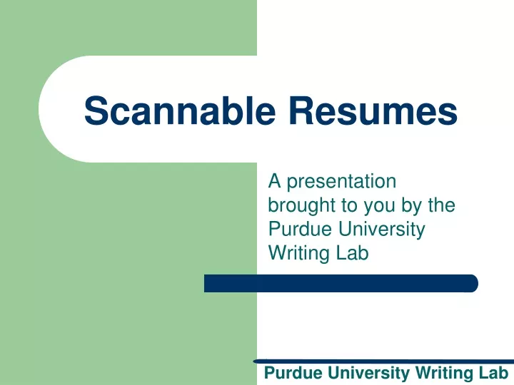 PPT Scannable Resumes PowerPoint Presentation, free download ID9669338