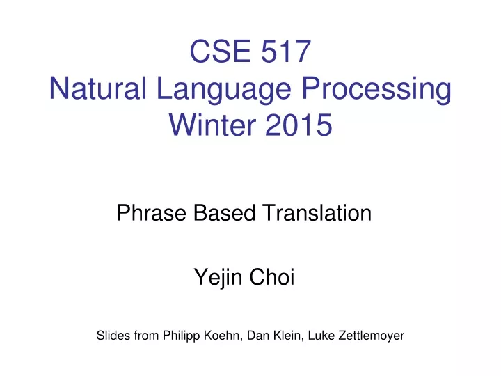 cse 517 natural language processing winter 2015