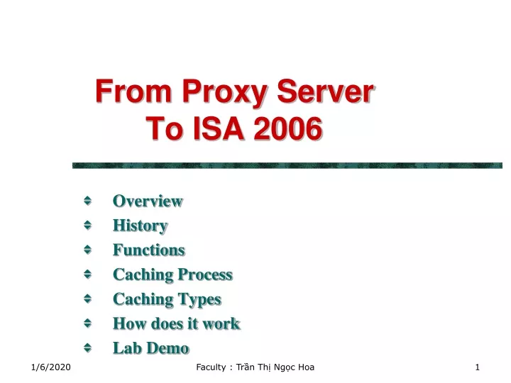 from proxy server to isa 2006