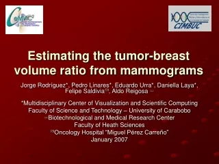 Estimating the tumor-breast volume ratio from mammograms