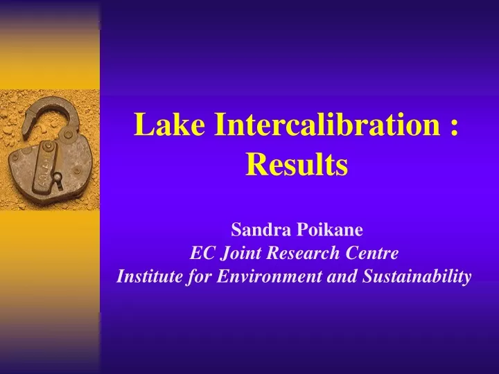 lake intercalibration results