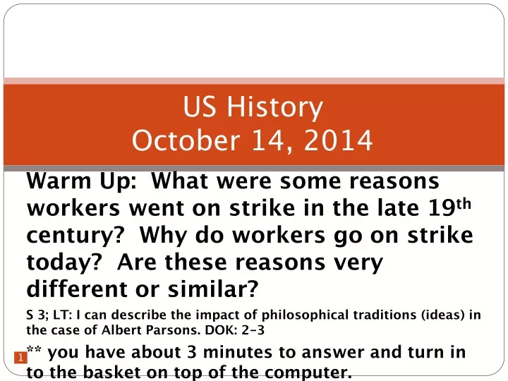 us history october 14 2014