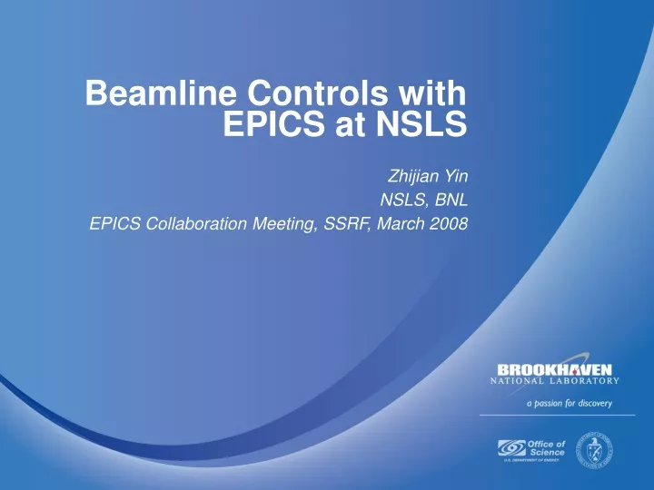 beamline controls with epics at nsls