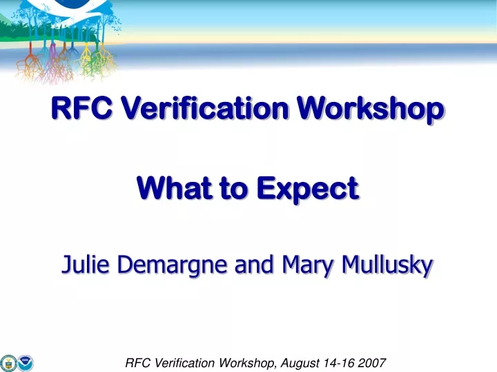 rfc verification workshop what to expect