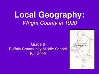 Local Geography: Wright County in 1920