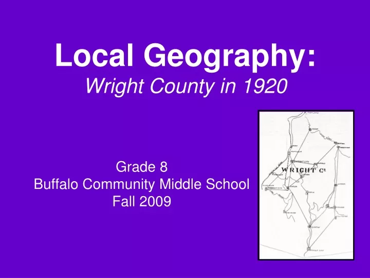 local geography wright county in 1920