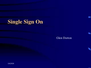 Single Sign On