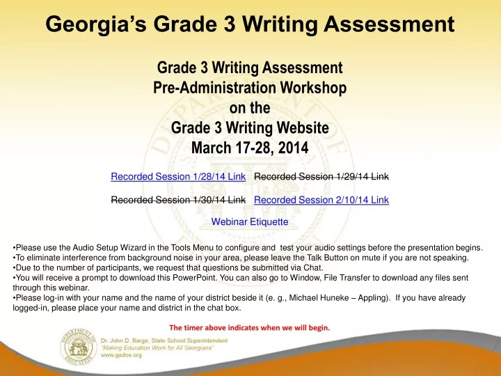 georgia s grade 3 writing assessment grade