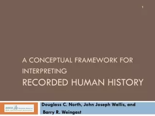 A Conceptual Framework for Interpreting Recorded Human History