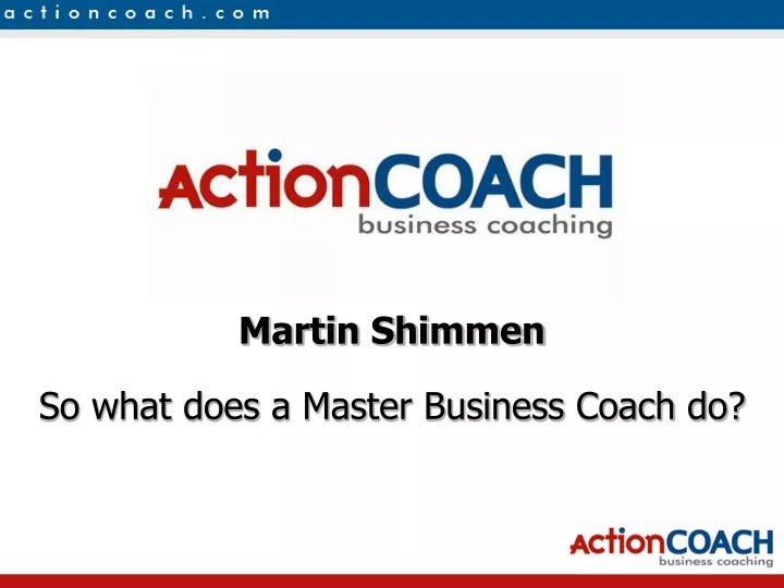 martin shimmen so what does a master business