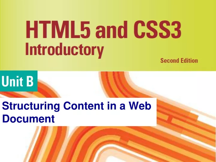 structuring content in a web document