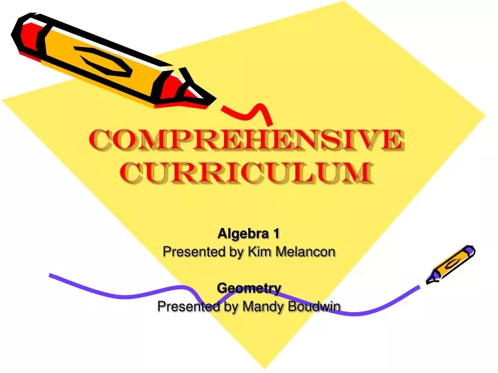 comprehensive curriculum