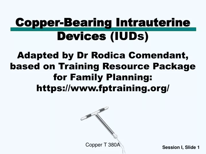 copper bearing intrauterine devices iuds adapted