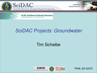 SciDAC Projects: Groundwater