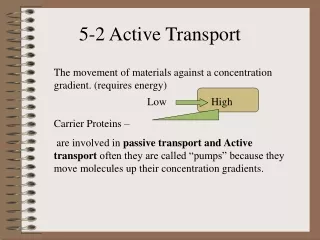 5-2 Active Transport
