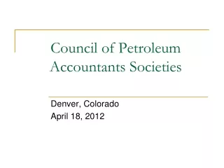 Council of Petroleum Accountants Societies