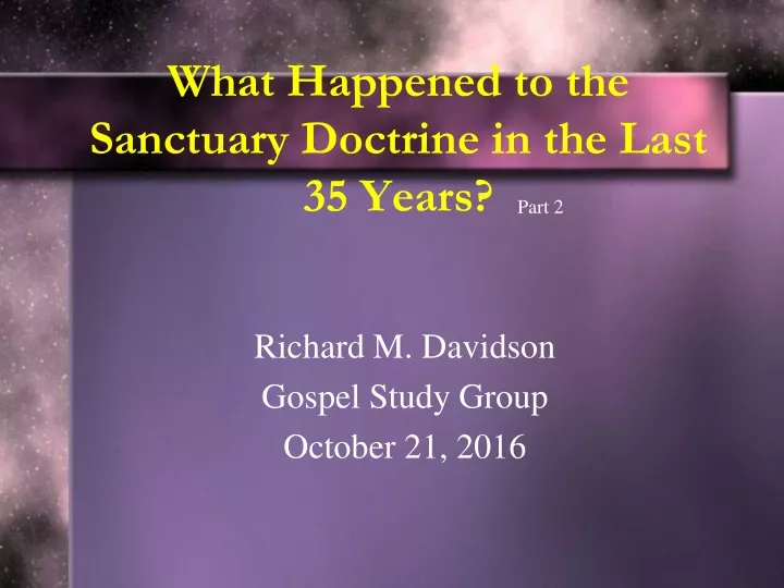 what happened to the sanctuary doctrine in the last 35 years