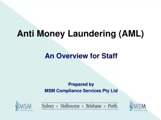 Anti Money Laundering (AML)