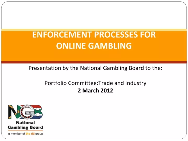 enforcement processes for online gambling