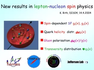 New results in  lepton - nucleon spin  physics