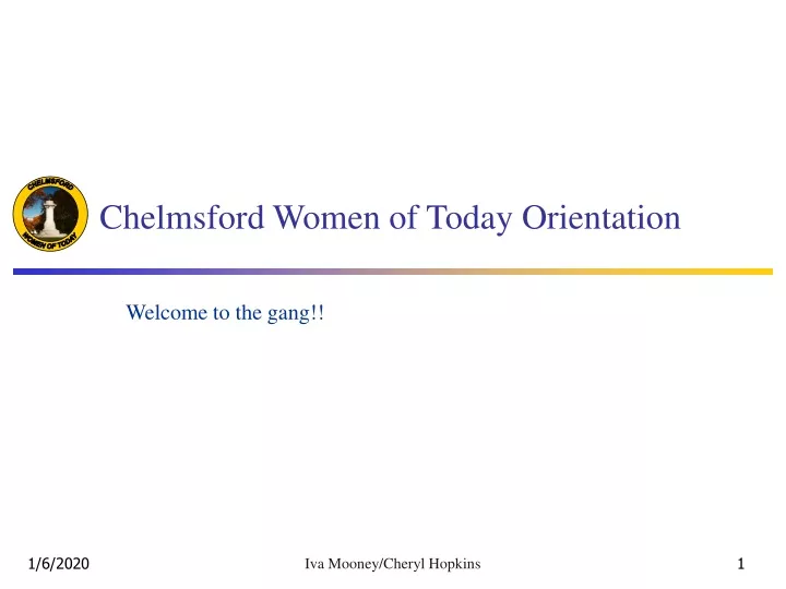 chelmsford women of today orientation