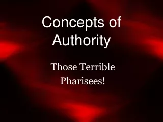 Concepts of Authority