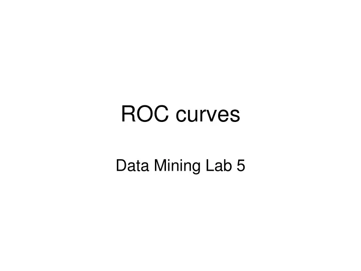 roc curves