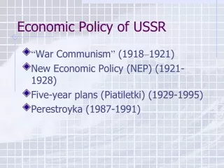 Economic Policy of USSR